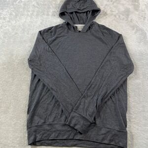 Icebreaker Merino Wool Hoodie Mens Large Gray Lightweight Pullover Outdoor